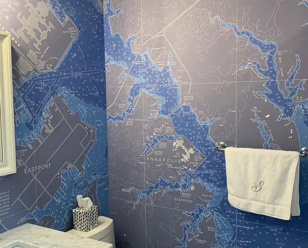 nautical wallpaper bathroom