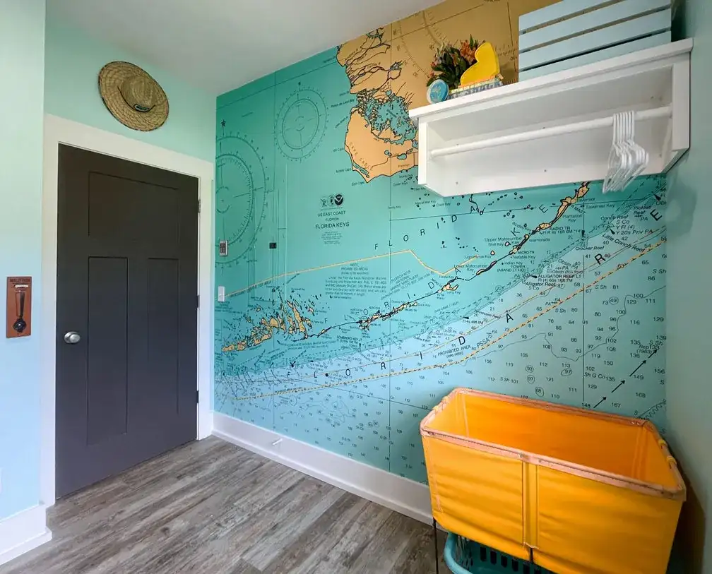 nautical map wallpaper float