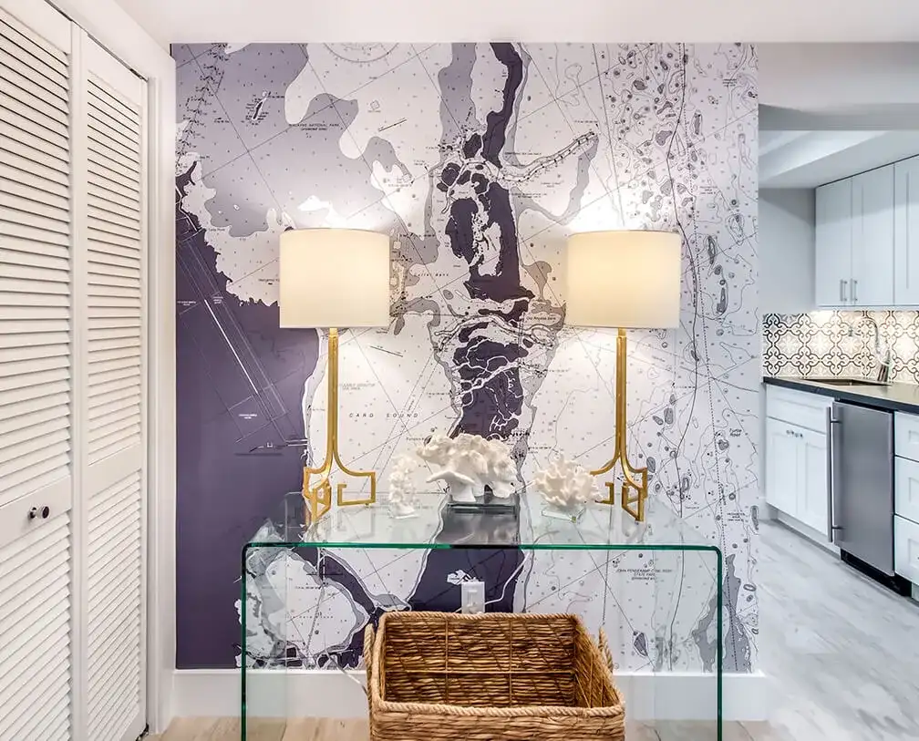 nautical map wallpaper float
