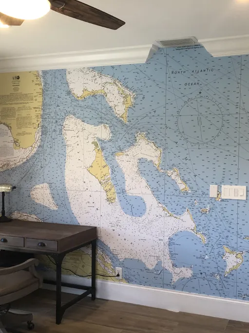 nautical chart wallpaper Bahamas