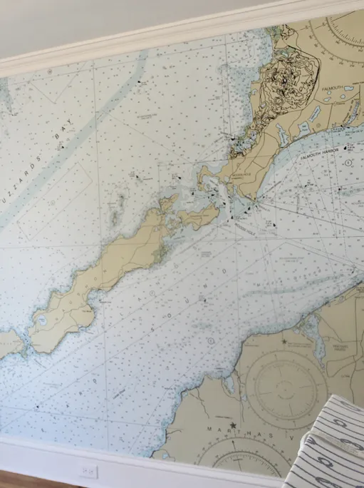 Buzzards Bay nautical chart wallpaper