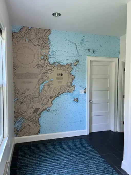 Cape Ann MA nautical chart wallpaper