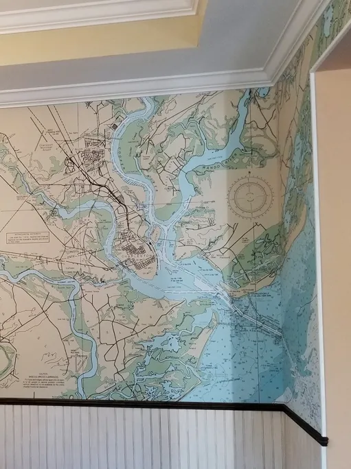 Charleston SC nautical chart wallpaper