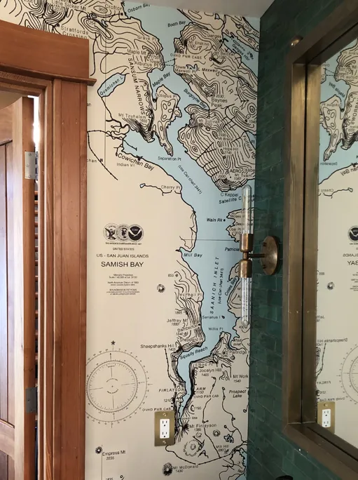 Bellingham WA nautical map wallpaper