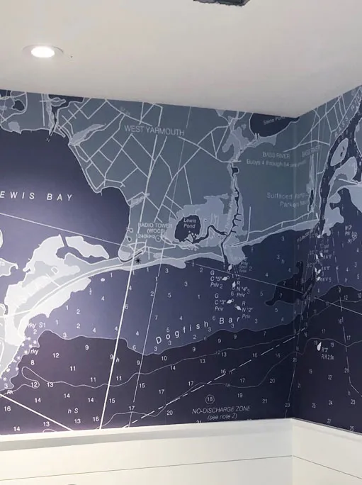 Bass River  nautical chart wallpaper