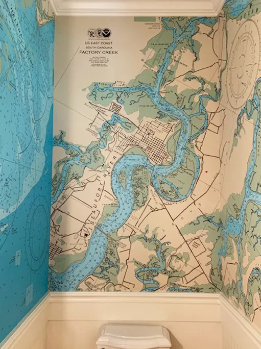 Beaufort NC  nautical chart wallpaper
