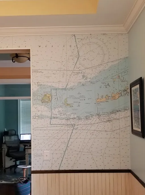 Key West Entry nautical chart wallpaper