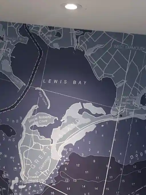 Lewis Bay nautical chart wallpaper