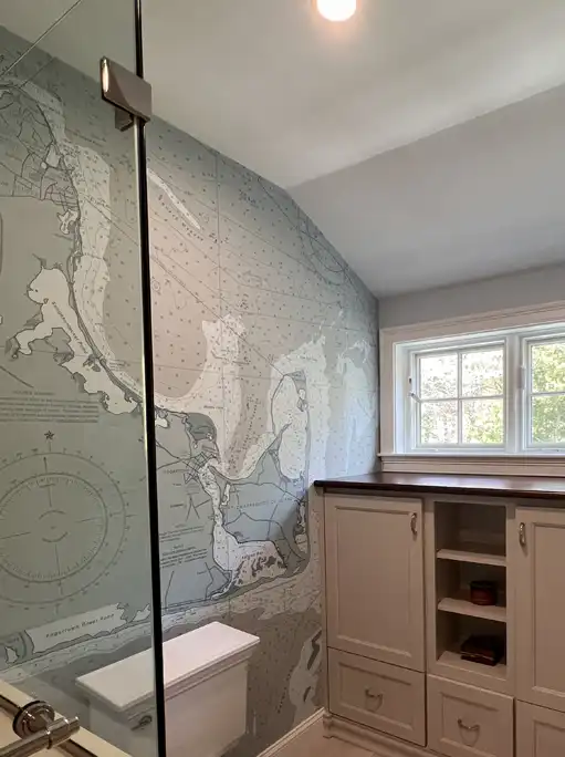 Martha's Vineyard MA nautical map wallpaper