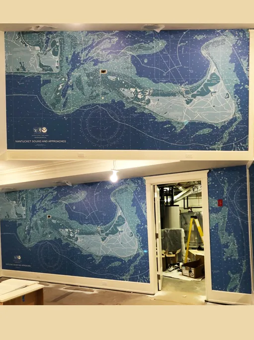 Nantucket MA nautical chart wallpaper