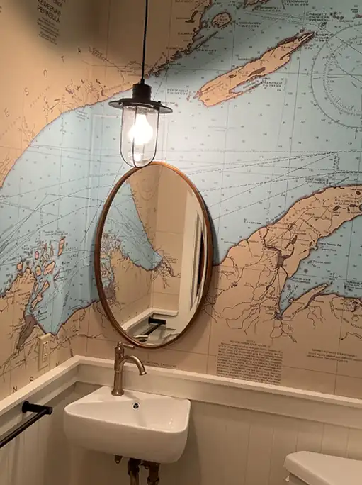 Lake Superior nautical chart wallpaper