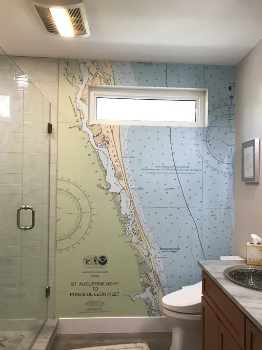 St. Augustine FL nautical chart wallpaper