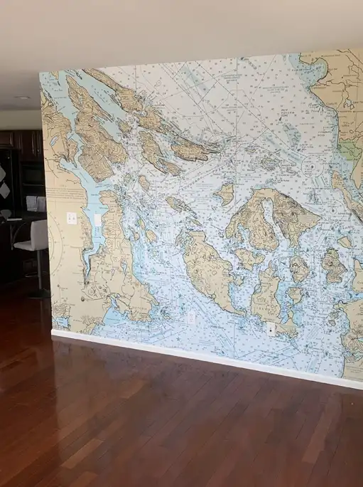 SanJuan Islands nautical map wallpaper