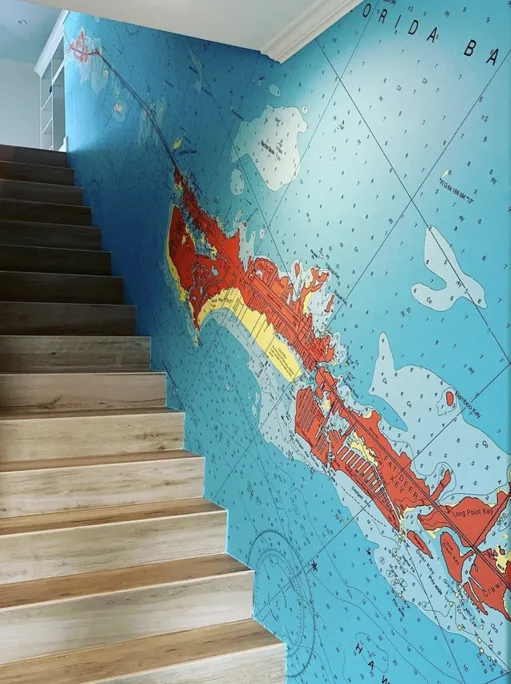 Marathon FL nautical map wallpaper
