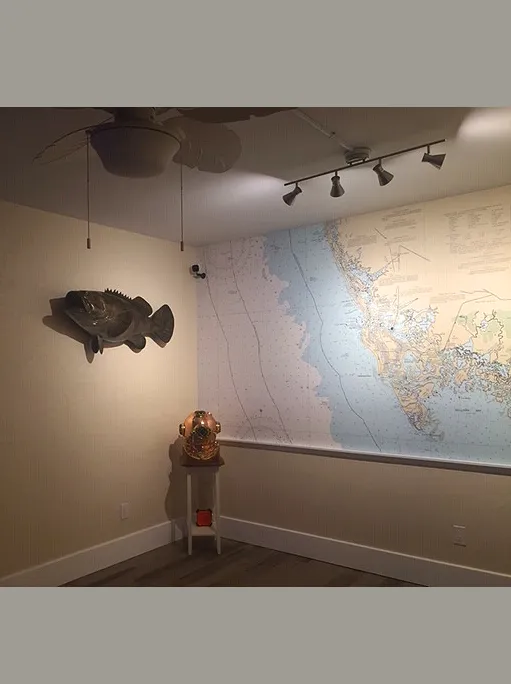 10,000 Islands Fishing Grounds Florida nautical map wallpaper